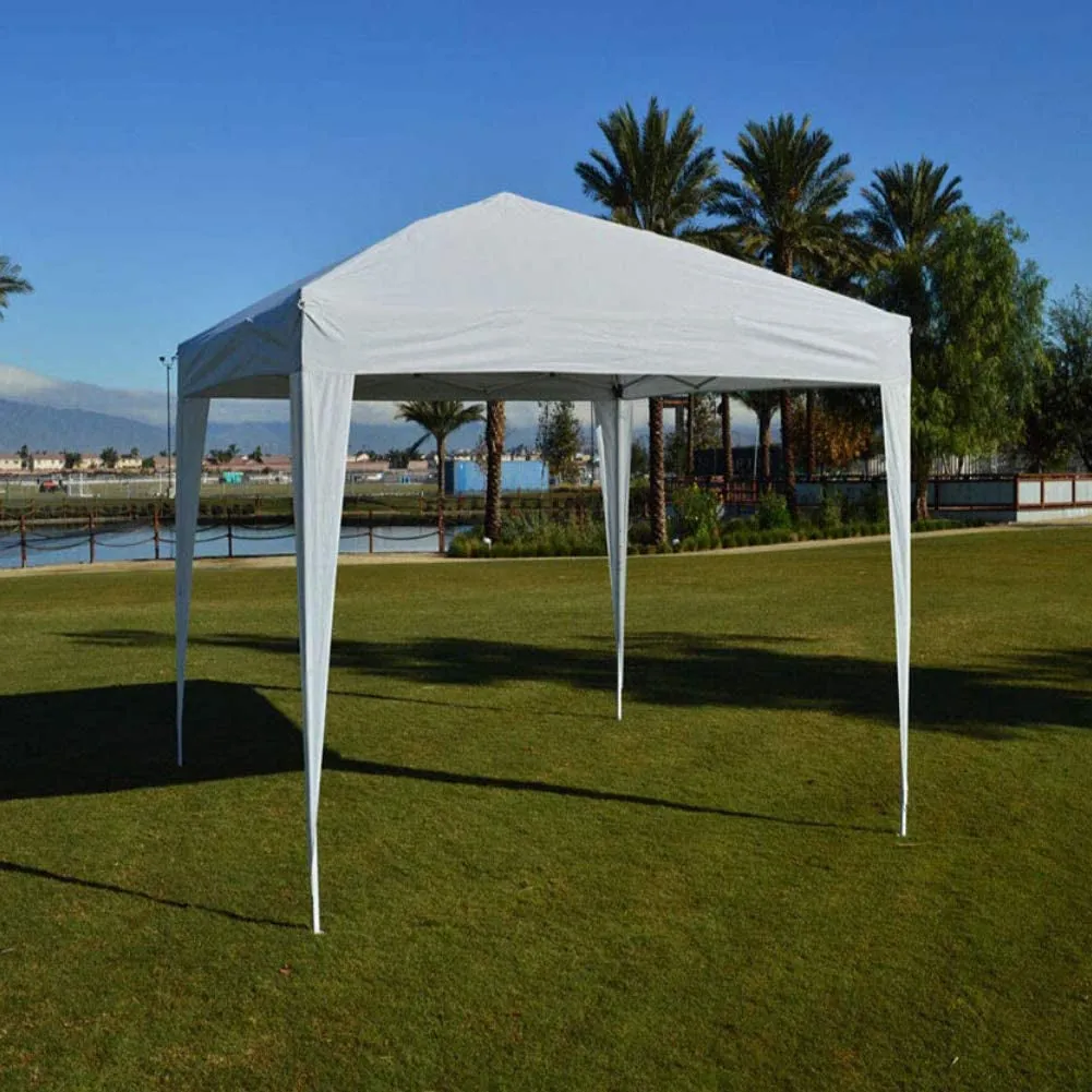 10' X 10' Canopy Tent Gazebo with Dressed Legs, White