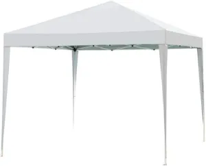 10' X 10' Canopy Tent Gazebo with Dressed Legs, White