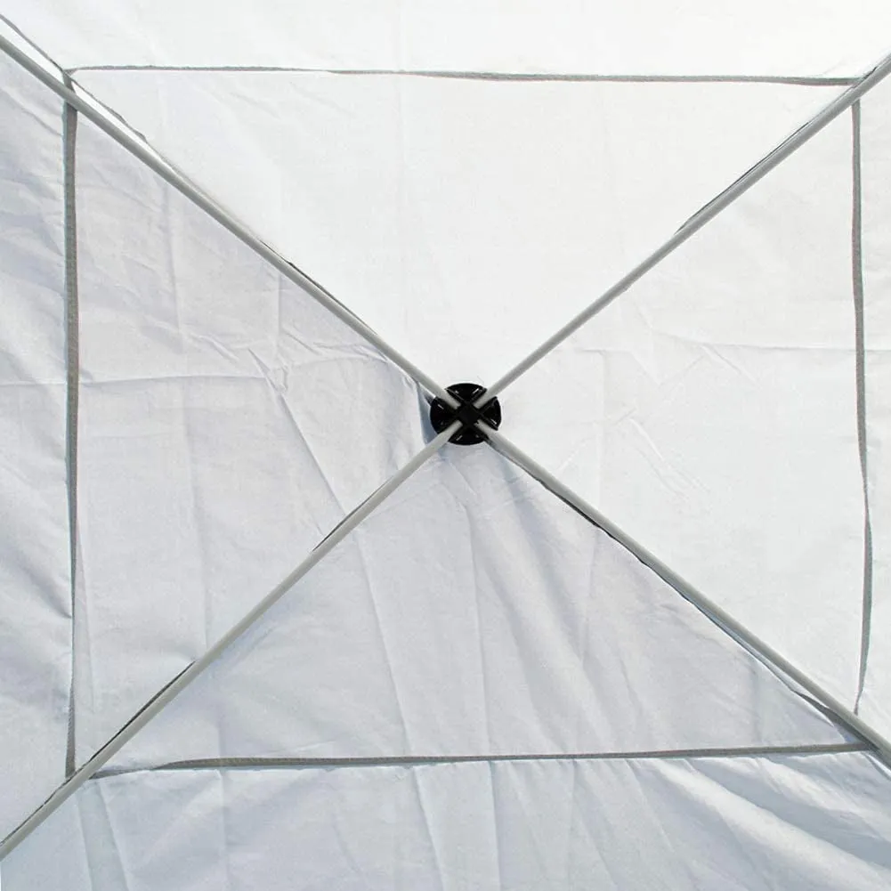 10' X 10' Canopy Tent Gazebo with Dressed Legs, White