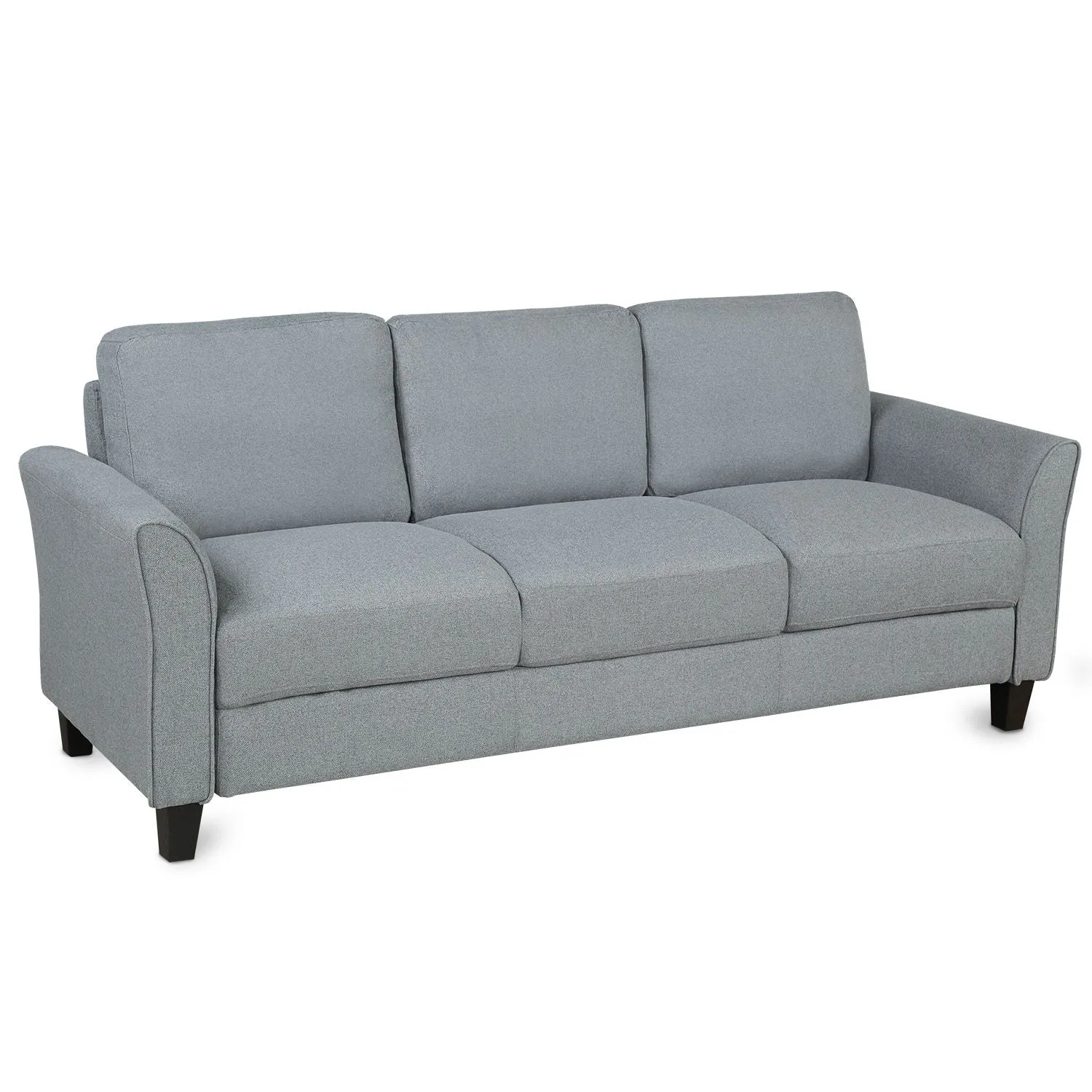 3 Seat Sofa Living Room Linen Fabric Sofa