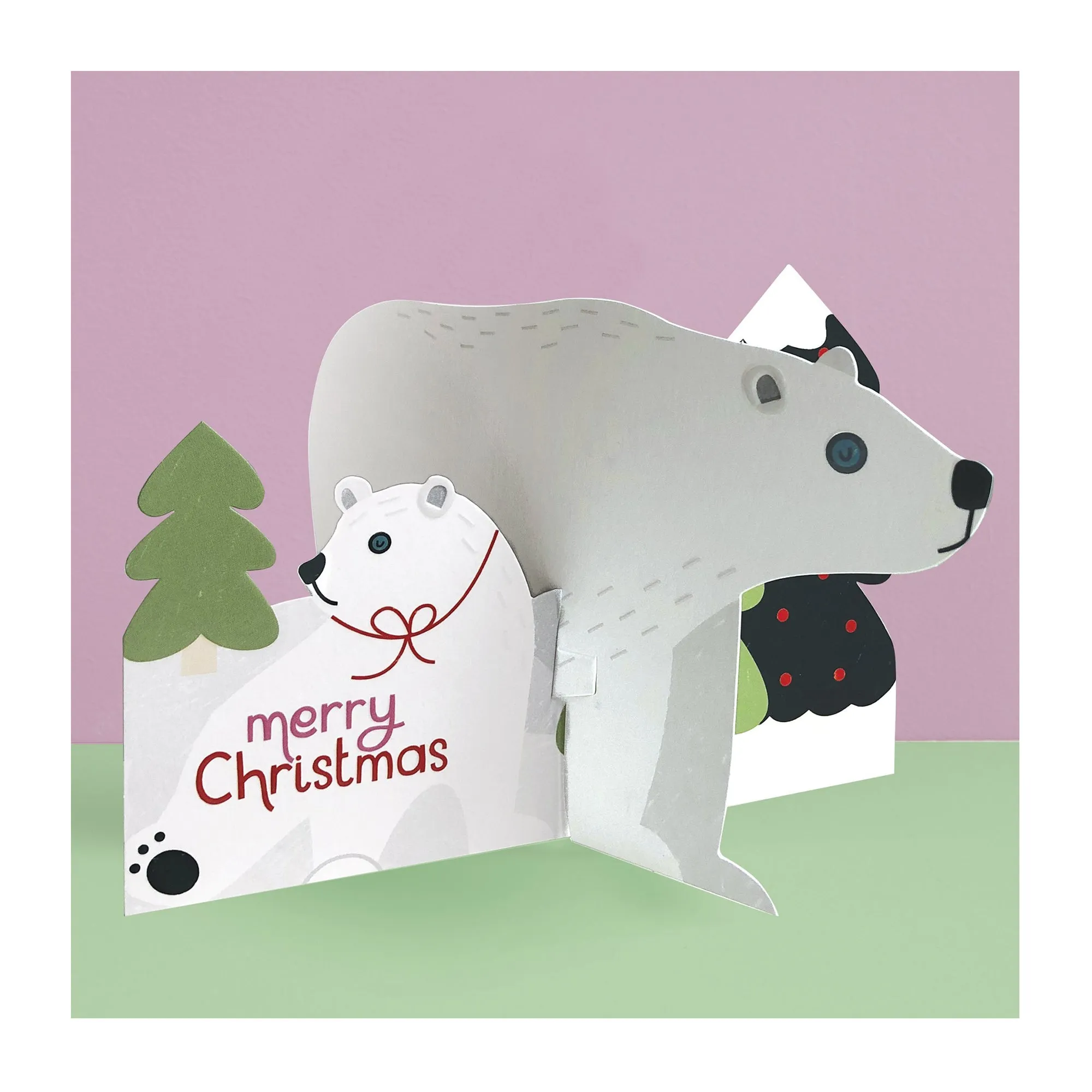 3D Polar Bear Christmas Card