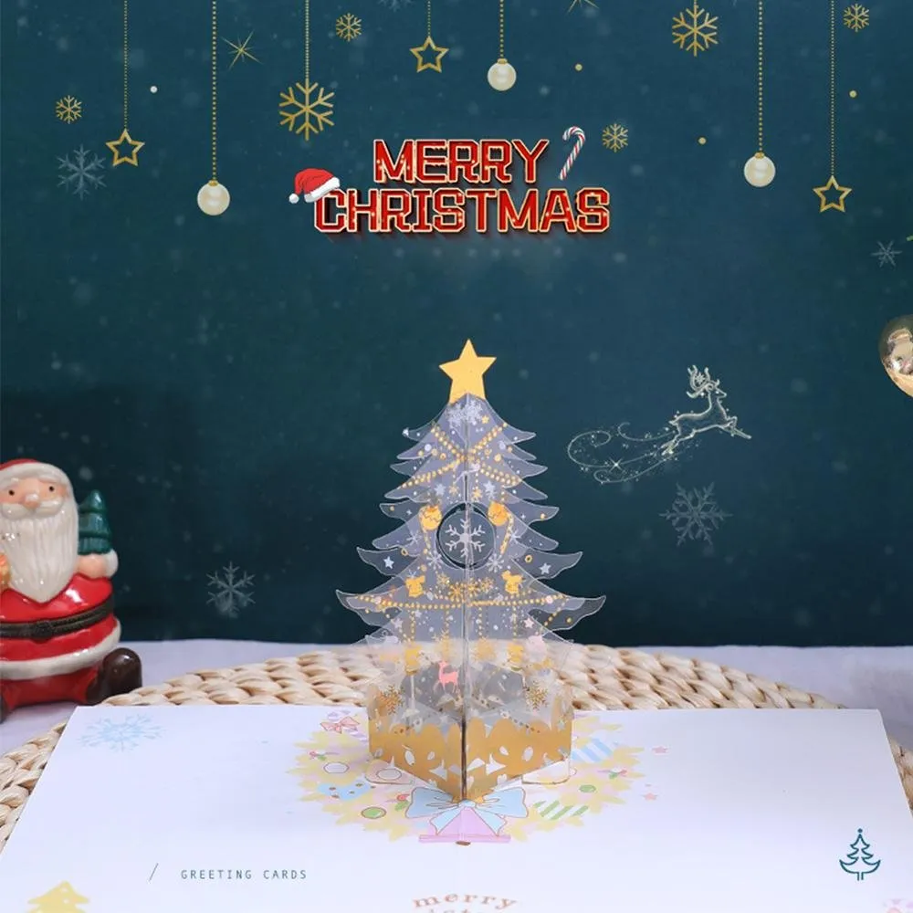 3D Pop Up Christmas Tree Card - Merry Christmas Greeting Card