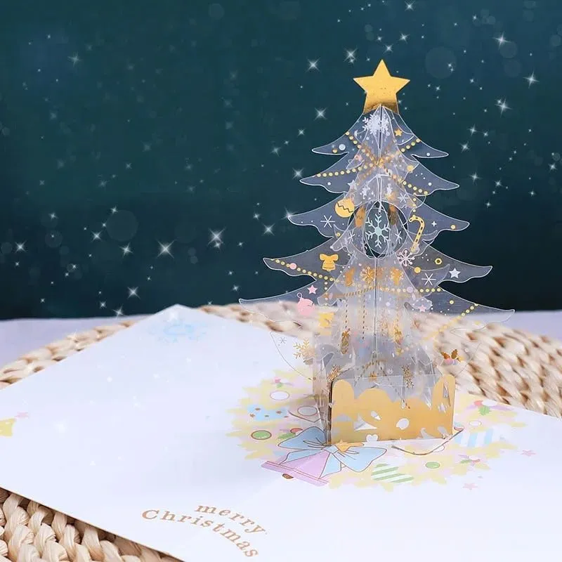 3D Pop Up Christmas Tree Card - Merry Christmas Greeting Card