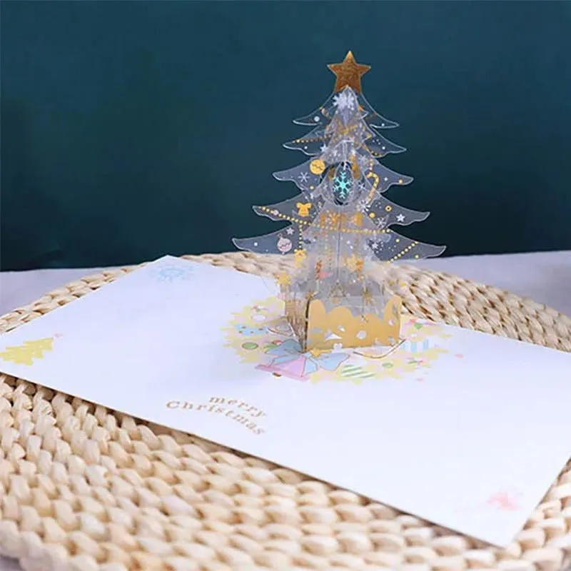 3D Pop Up Christmas Tree Card - Merry Christmas Greeting Card