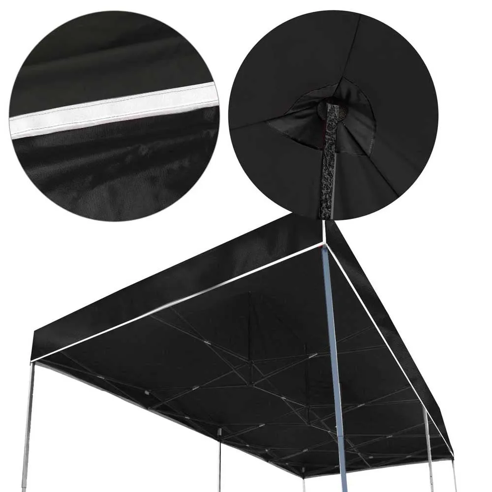 3mx6m Pop-up Garden Outdoor Gazebo Black