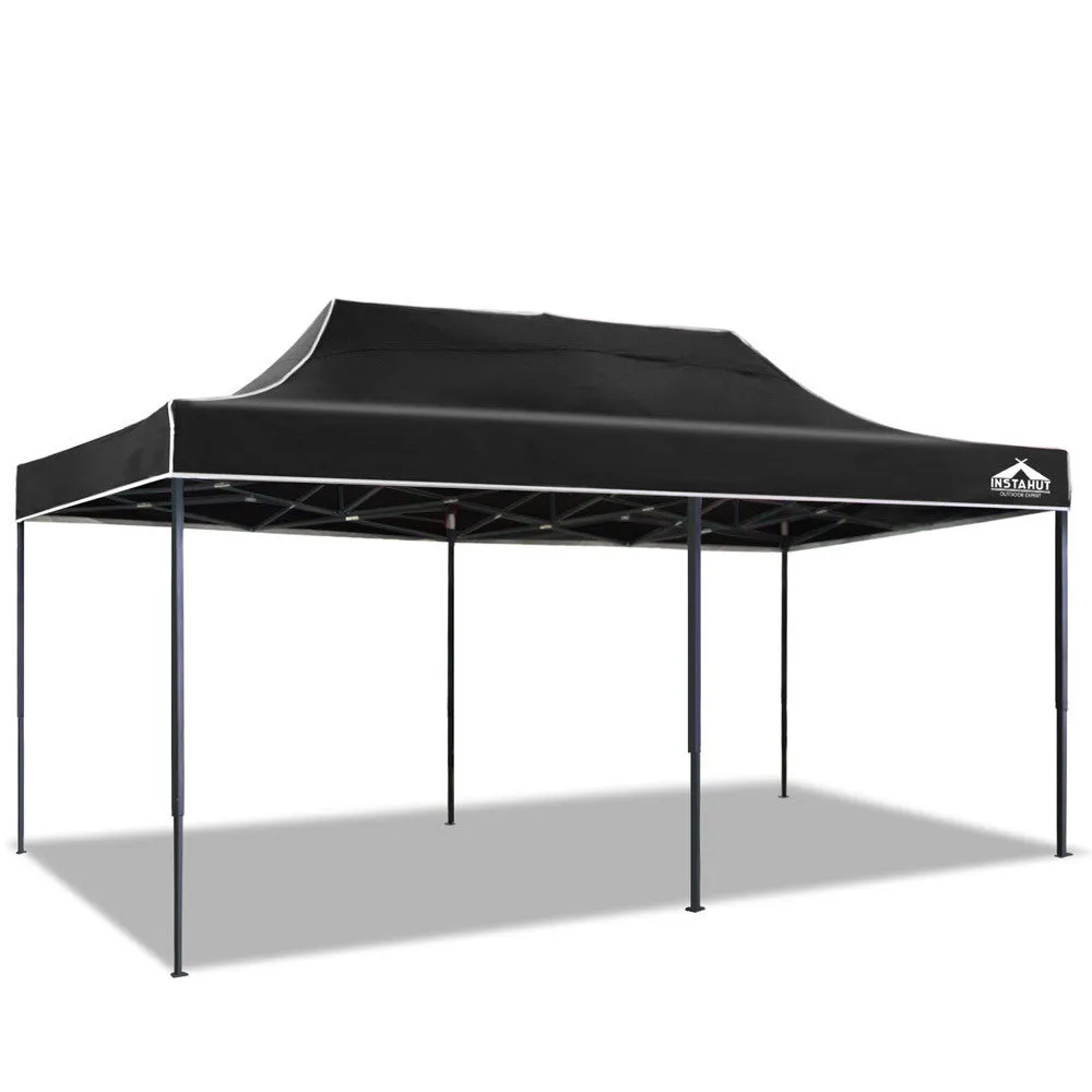 3mx6m Pop-up Garden Outdoor Gazebo Black