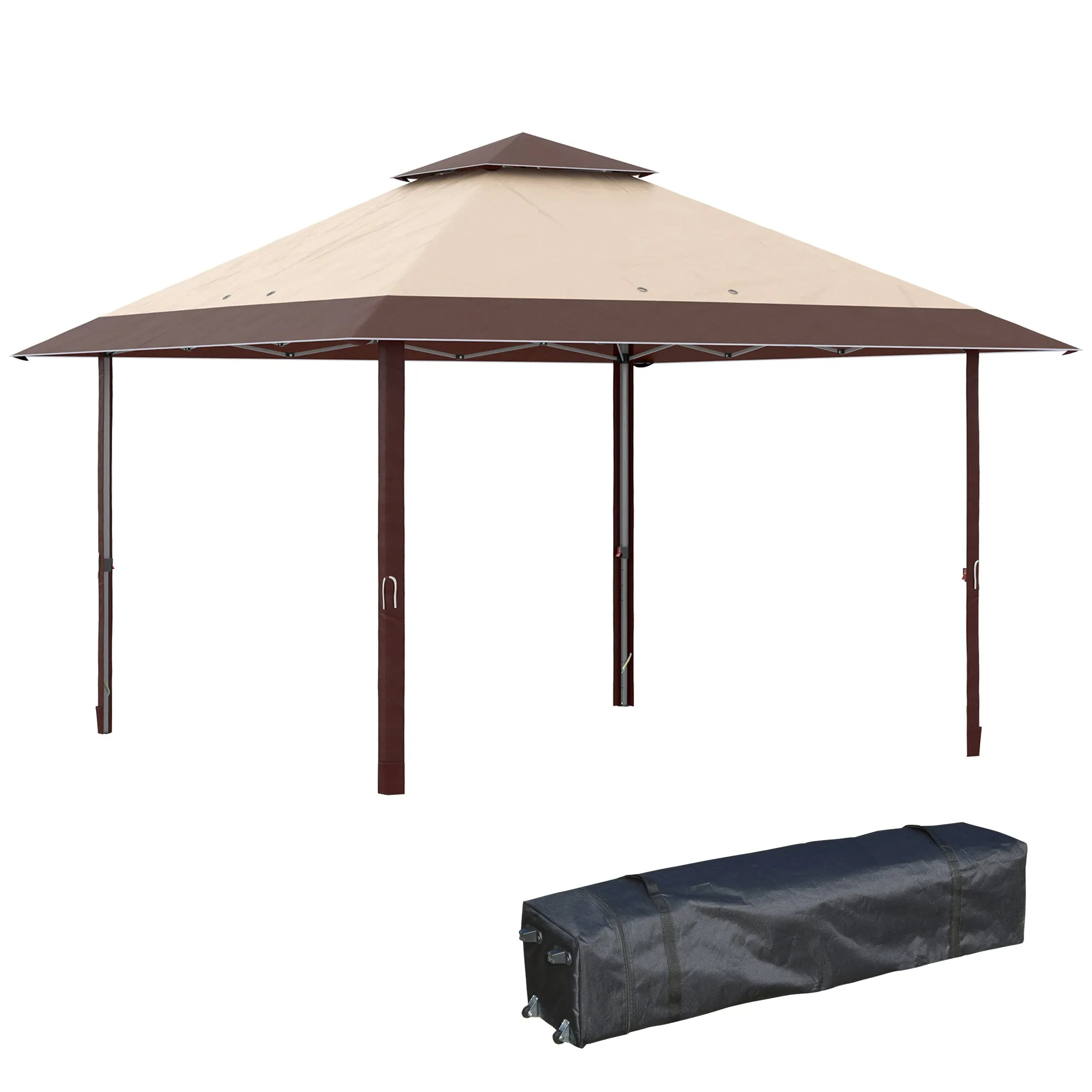 4 x 4m Pop-up Gazebo Double Roof Canopy Tent with UV Proof