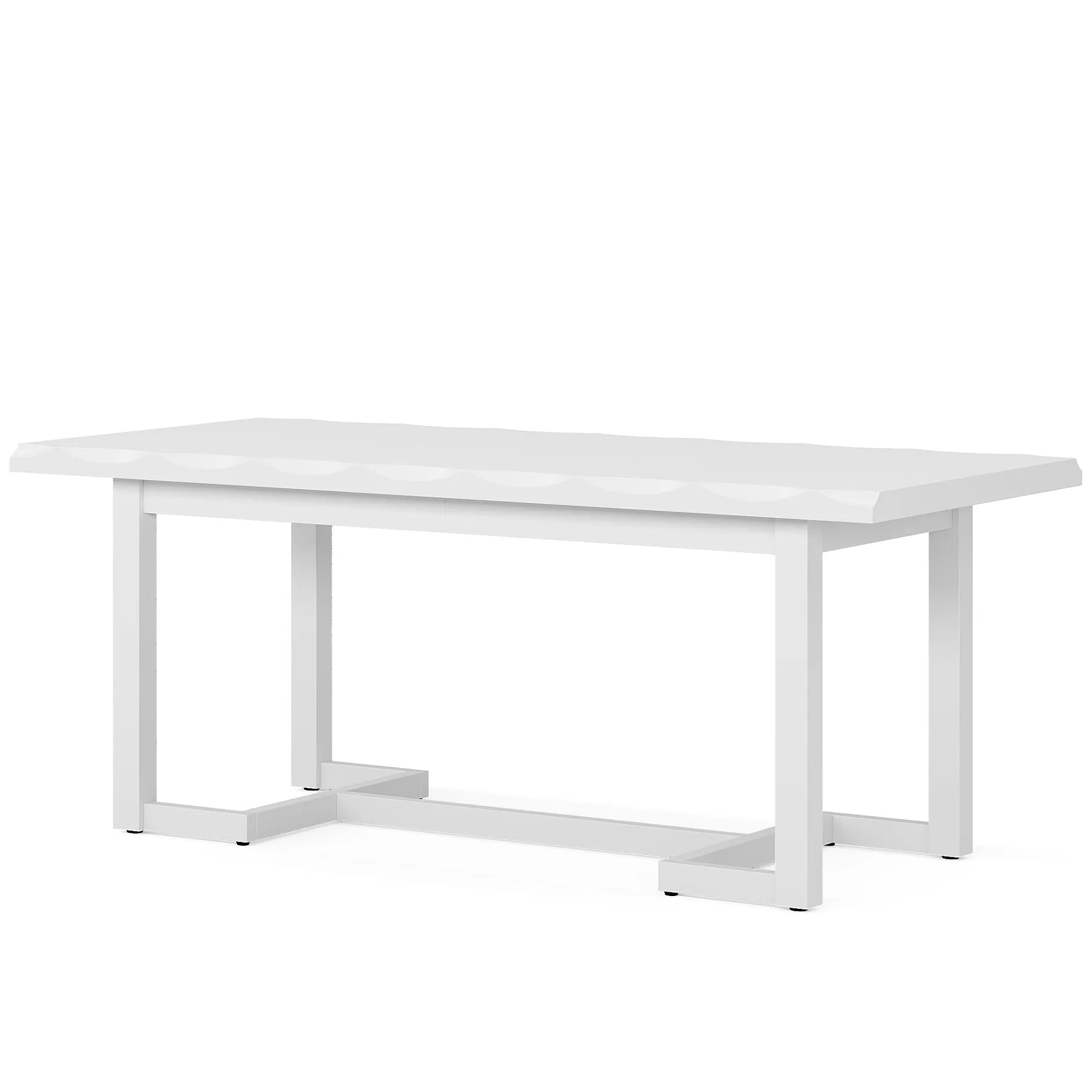 63" Dining Table, Rectangular Wood Kitchen Table for 4-6