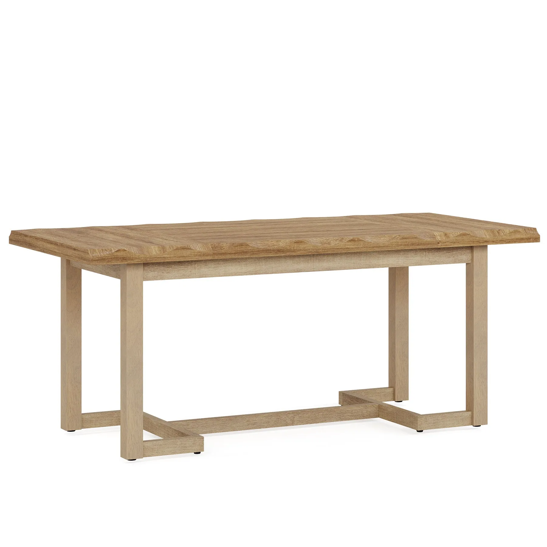 63" Dining Table, Rectangular Wood Kitchen Table for 4-6