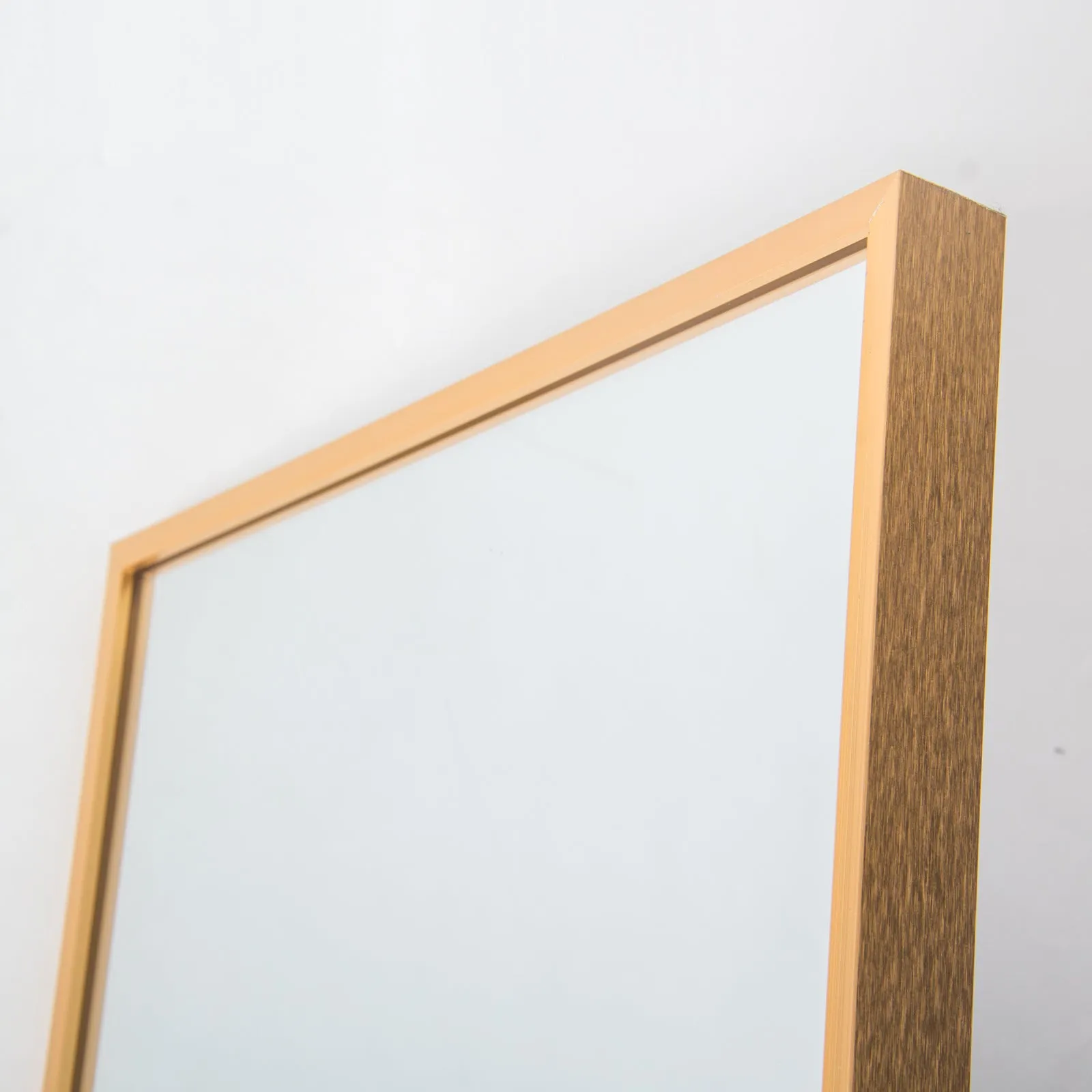 65" x 24" Full Length Mirror Hanging Standing or Leaning, Bedroom Mirror Floor Mirror Wall-Mounted Mirror with Alloy Frame, Gold