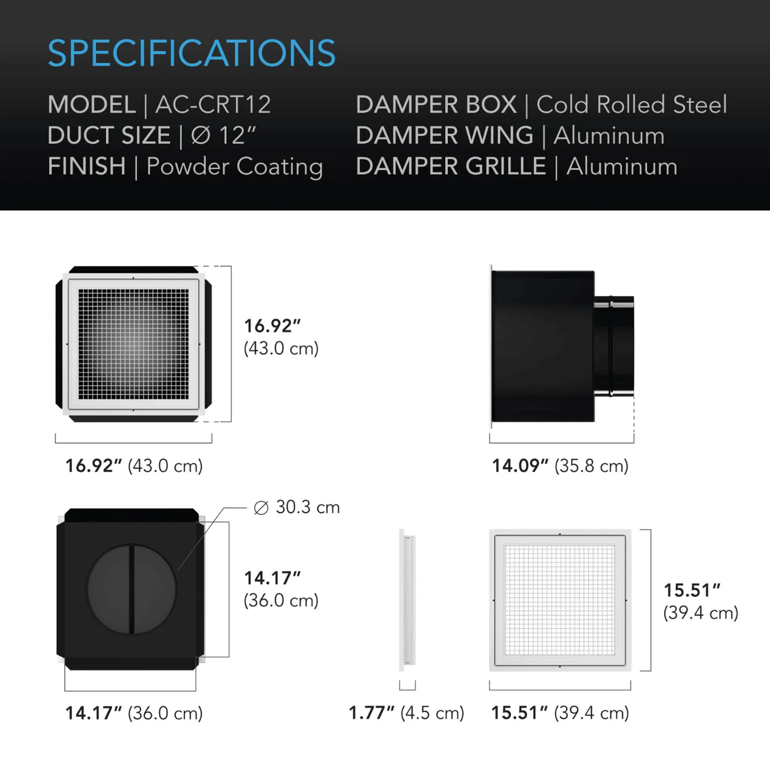 AC Infinity CLOUDWAY T12, Whole House EC Fan, 1600 CFM, Energy Efficient with Temperature Humidity Controller