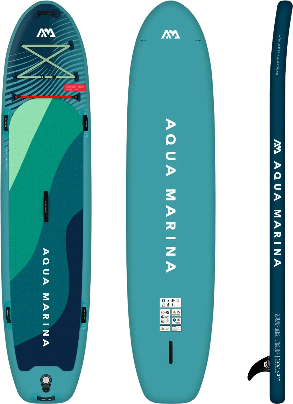 Aqua Marina BT-24ST01 Super Trip 12'6" Inflatable Stand Up Paddle Board Family Series New