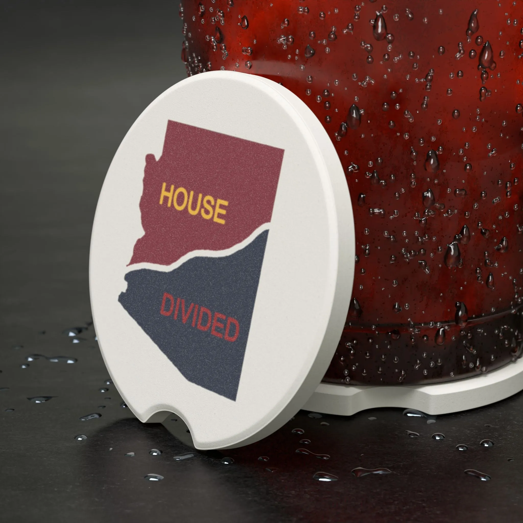 Arizona House Divided Soapstone Car Coaster