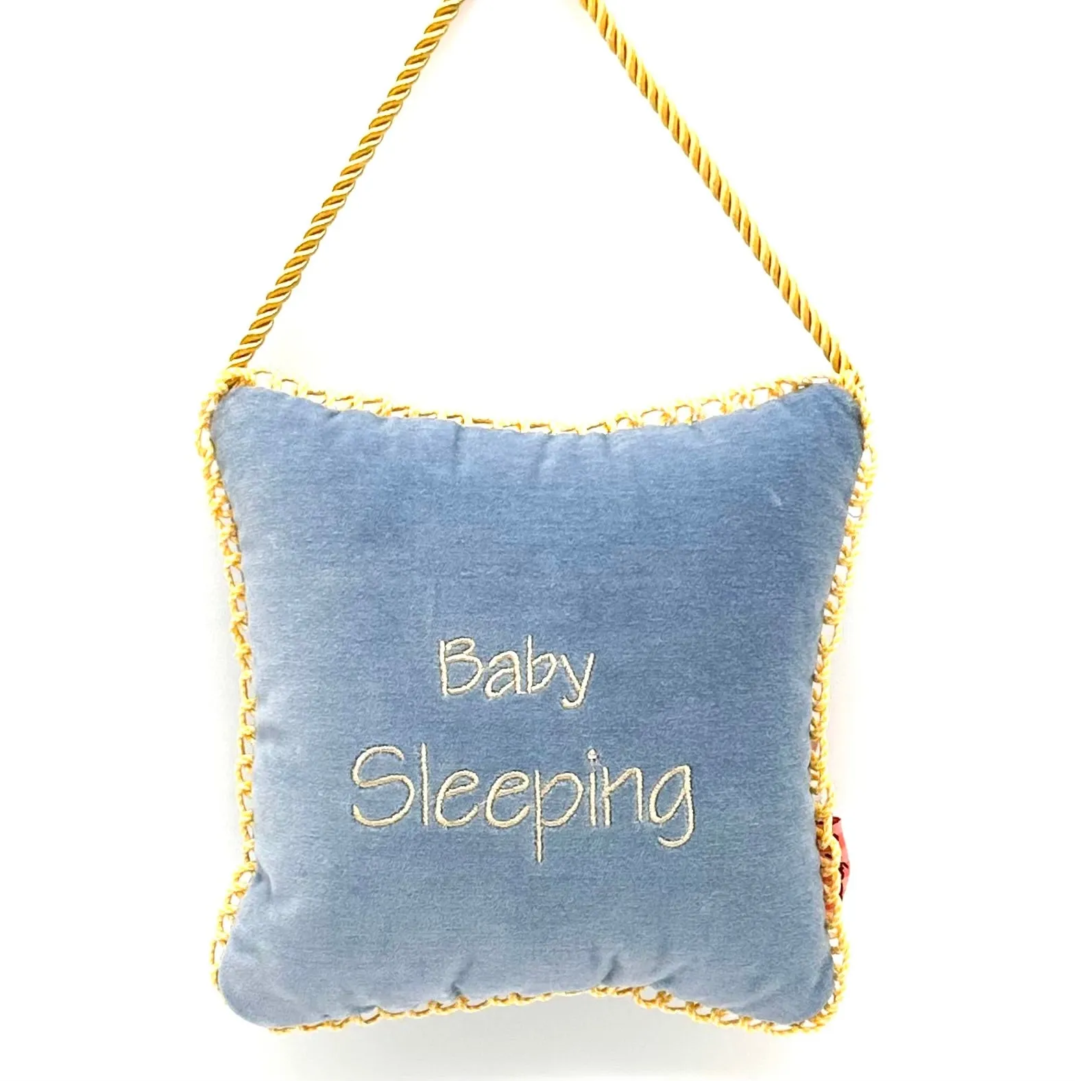 Baby Blue 100% Velvet Door Hanger 6x6