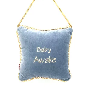 Baby Blue 100% Velvet Door Hanger 6x6