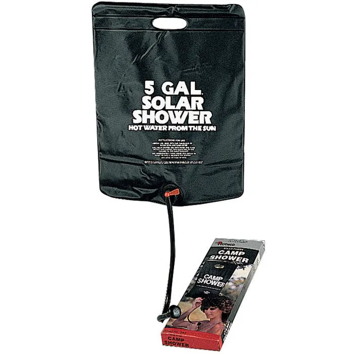 Black - Portable Solar Hot Water Camp Shower 5 Gallon