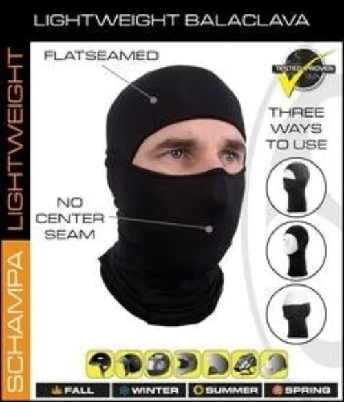 BLCLV028 Lightweight Balaclava Deluxe- Black