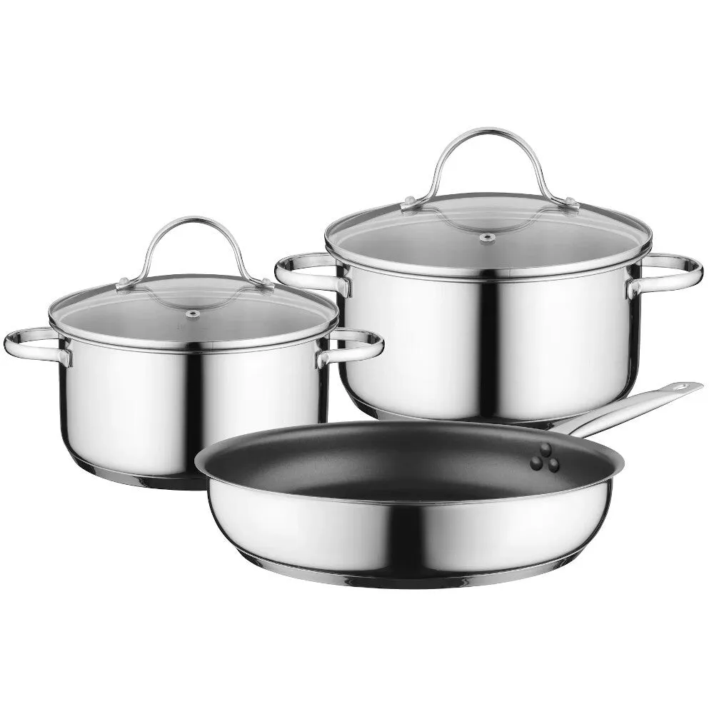 Bosch HEZ9SE030 Three Piece Induction Pan Set for Induction Hob Stainless steel