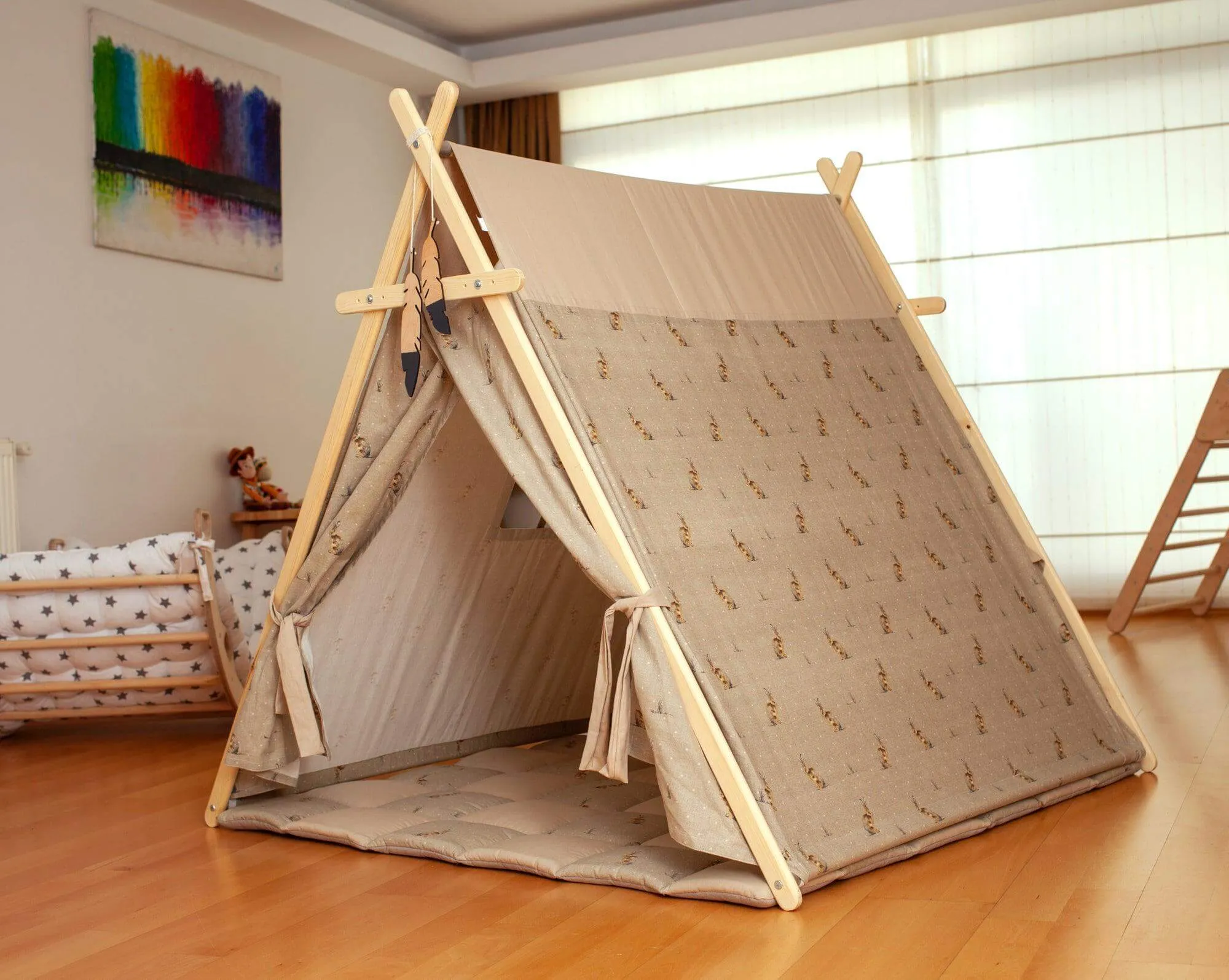 Bunny Play Tent & Play Mat | Indoor Teepee for Kids