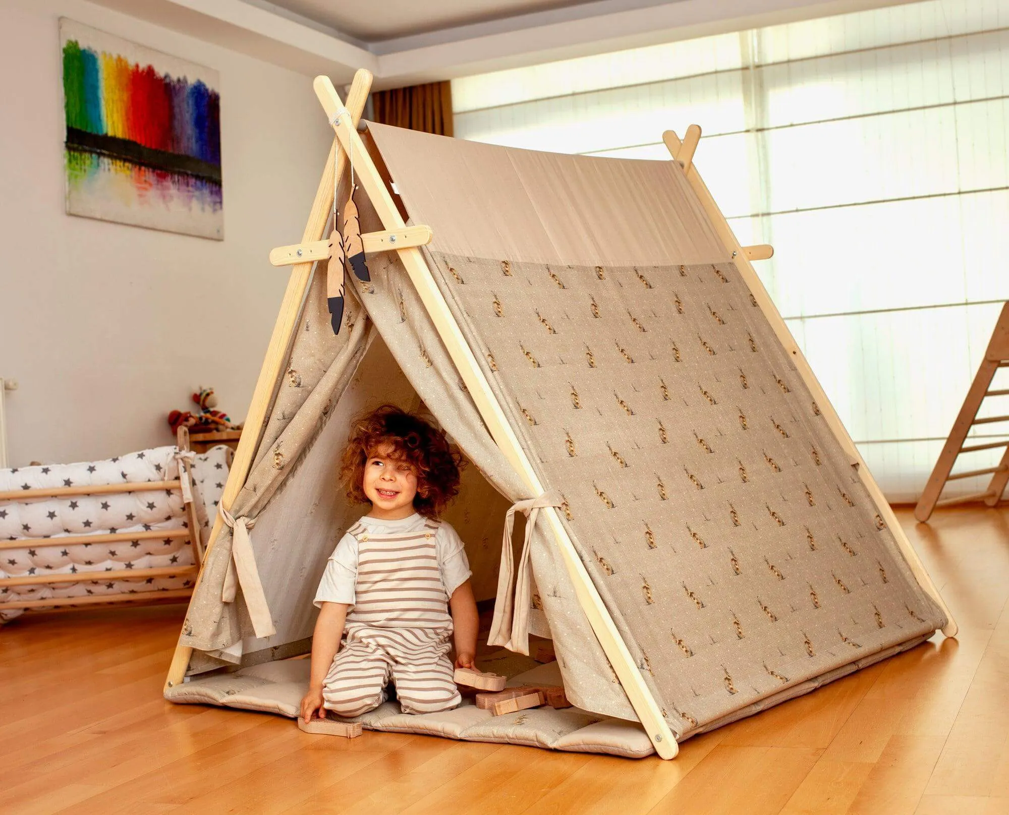 Bunny Play Tent & Play Mat | Indoor Teepee for Kids