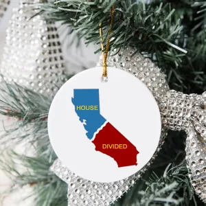 California House Divided Ceramic Ornament