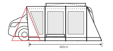 Cayman Curl XLE F/G Low Drive Away Awning