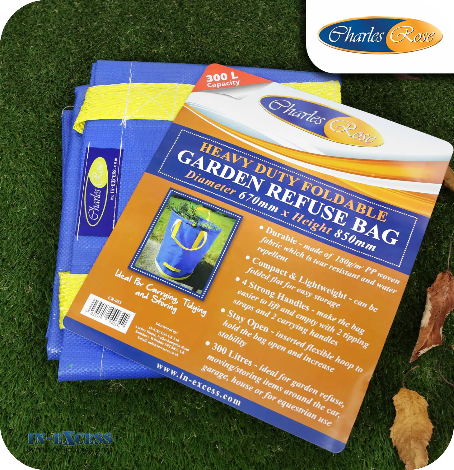 Charles Rose Heavy Duty Garden Refuse / Waste Bag - 300 litre