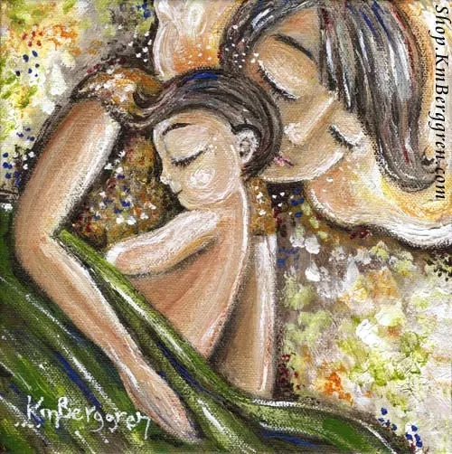 Child Of Dreams - Mom & Son Sleeping Art Print