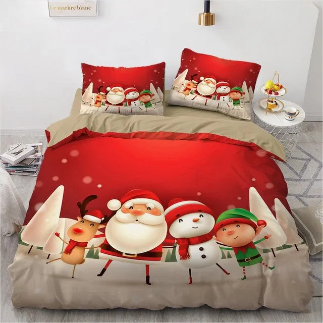 Christmas Holiday Duvet Cover 3D Bedding Set Twin Full-Queen King