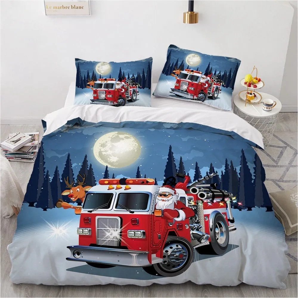 Christmas Holiday Duvet Cover 3D Bedding Set Twin Full-Queen King