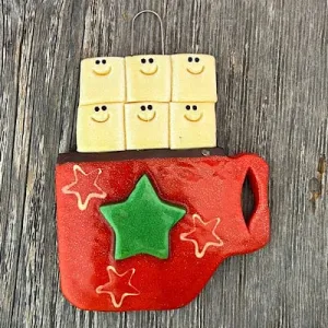 Cocoa Cup Christmas Ornament (Large Family)