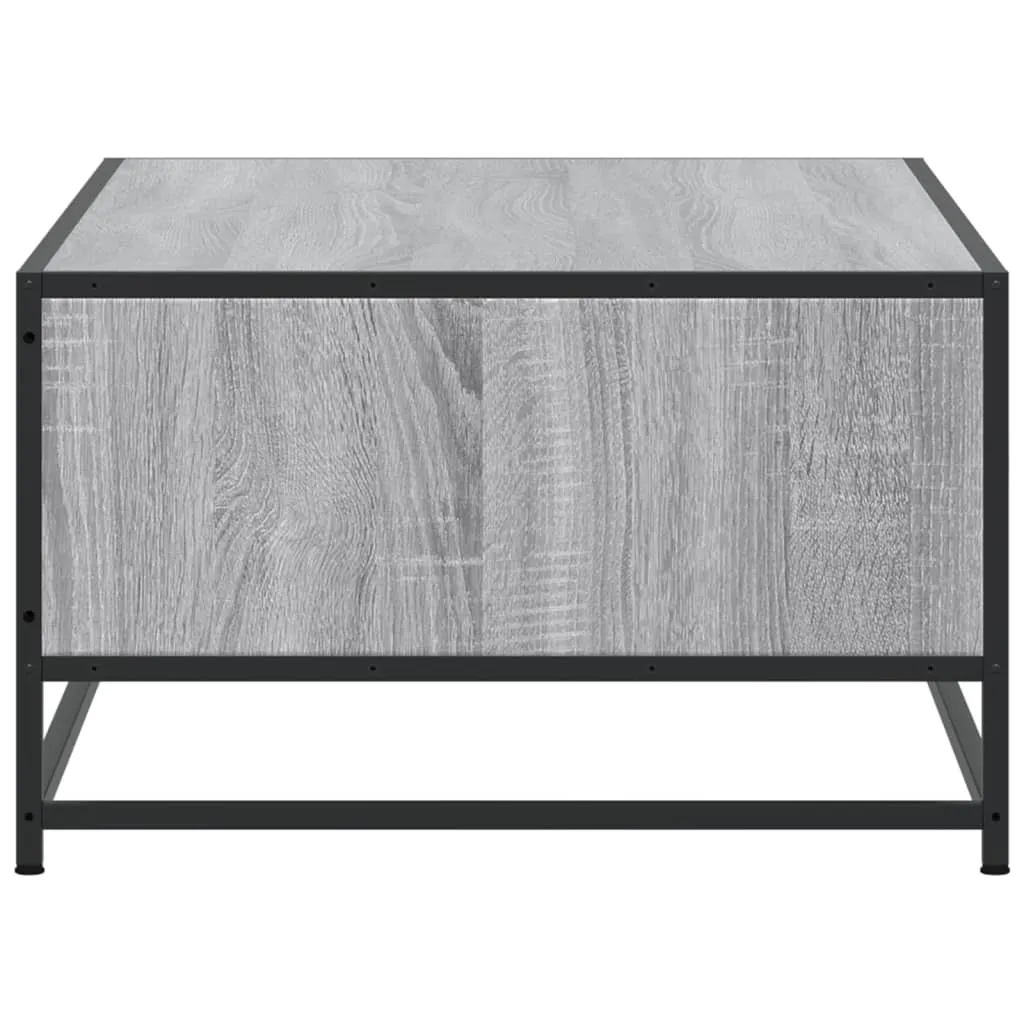 Coffee Table Grey Sonoma 100x57x35 cm Engineered Wood and Metal