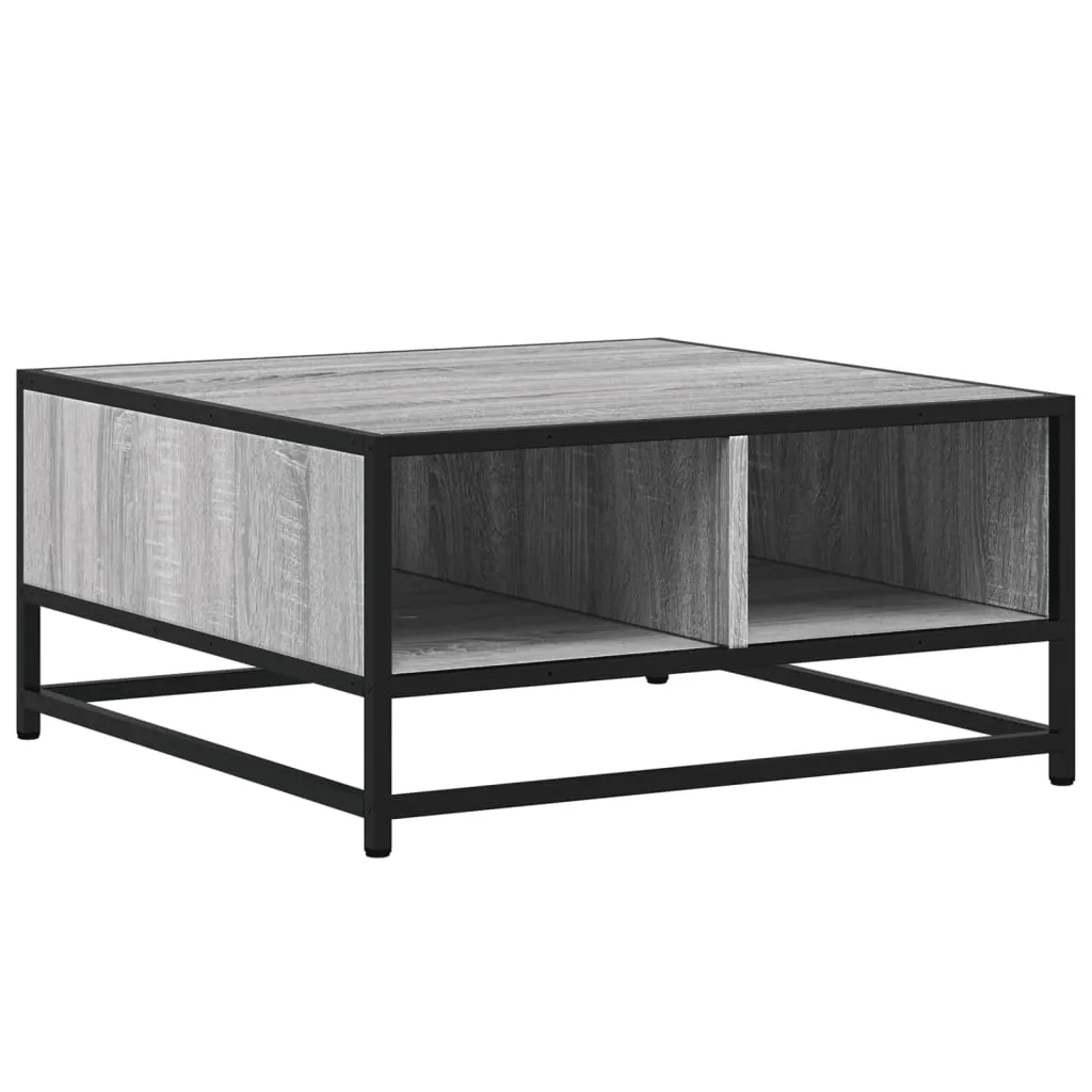 Coffee Table Grey Sonoma 60.5x60.5x30 cm Engineered Wood and Metal