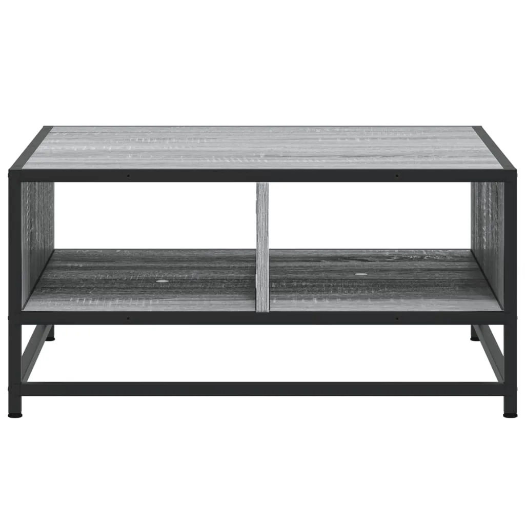 Coffee Table Grey Sonoma 60.5x60.5x30 cm Engineered Wood and Metal