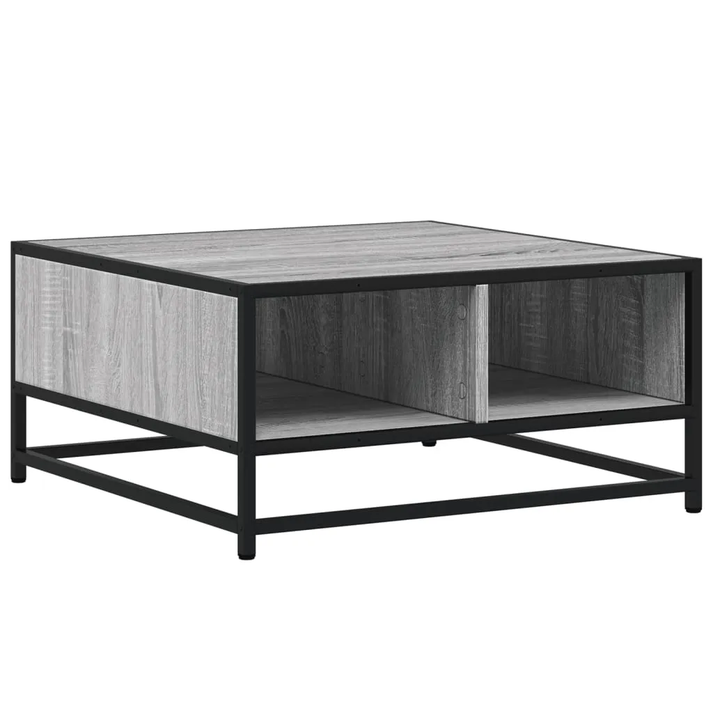 Coffee Table Grey Sonoma 60.5x60.5x30 cm Engineered Wood and Metal