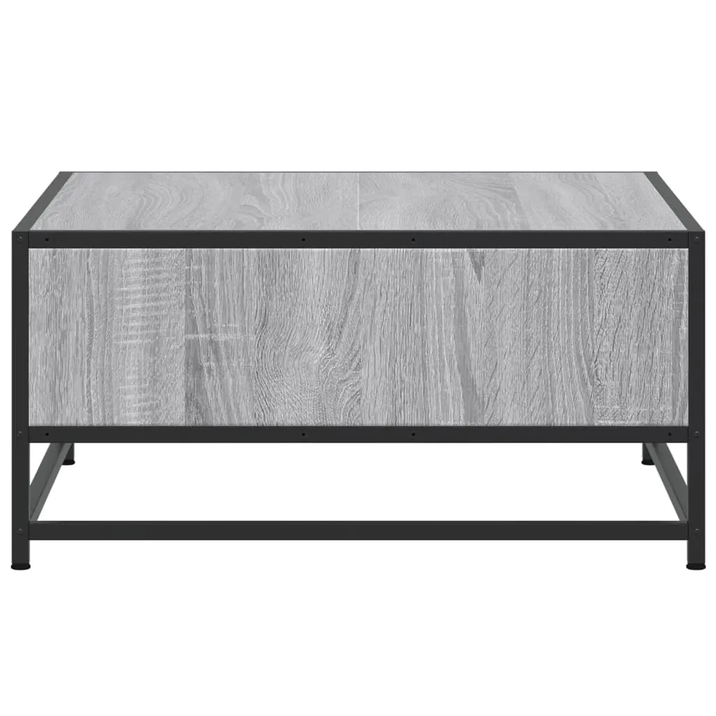 Coffee Table Grey Sonoma 60.5x60.5x30 cm Engineered Wood and Metal