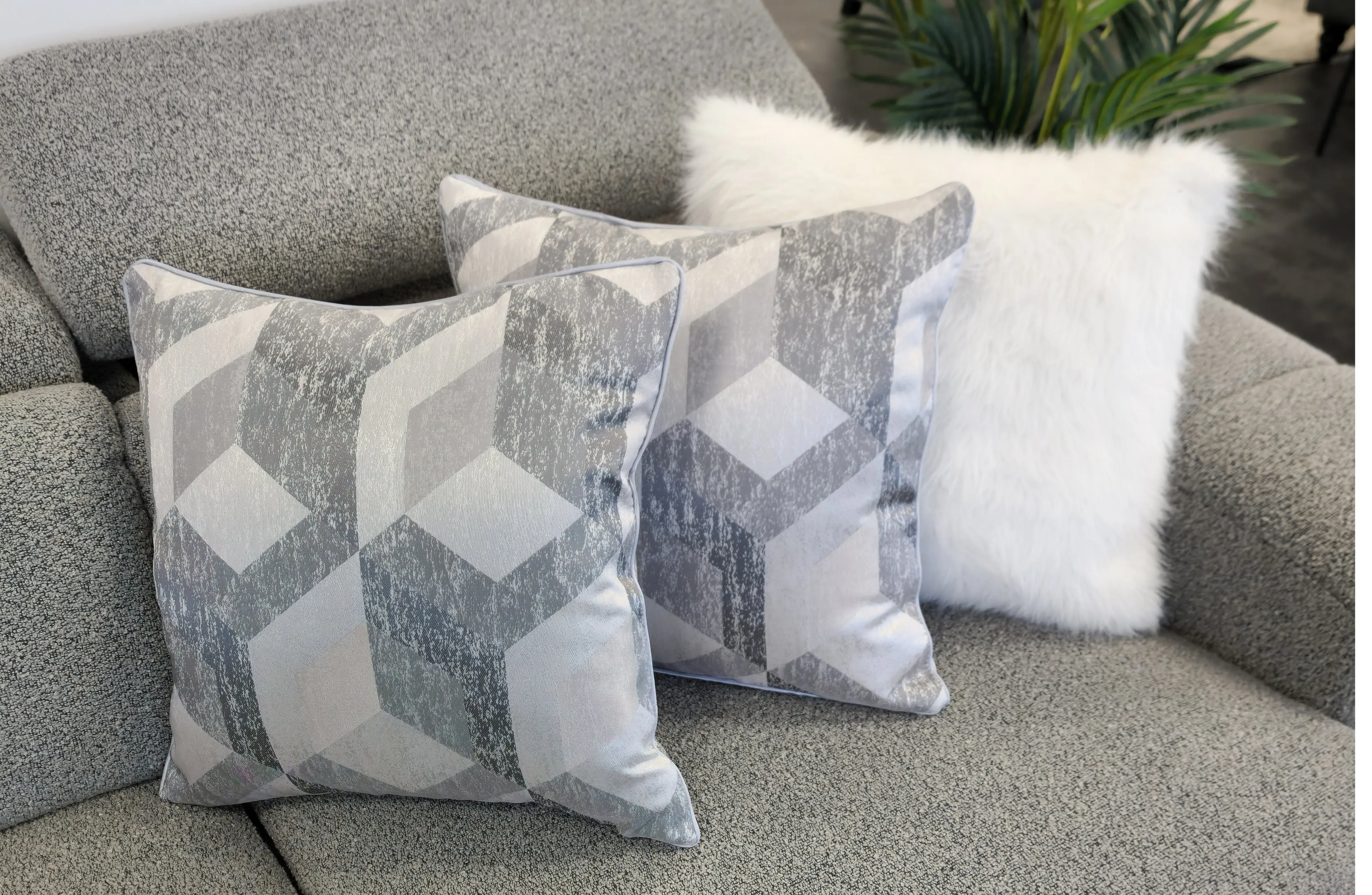 Diamant Grey Designer Luxury Cushion