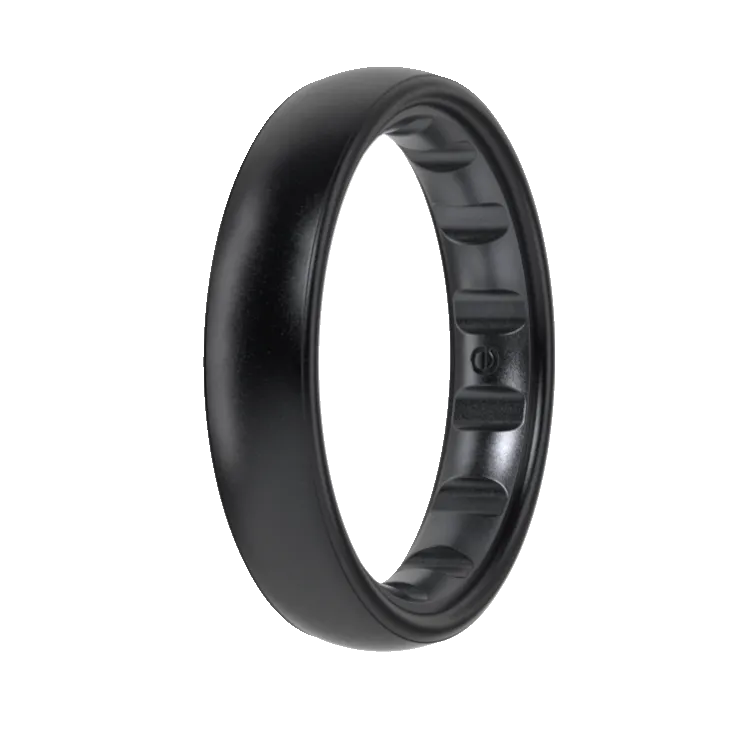 Elements Luxe Thin Silicone Ring - Midnight Pearl