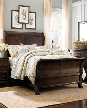 ELLIS BROWN WOODEN BED