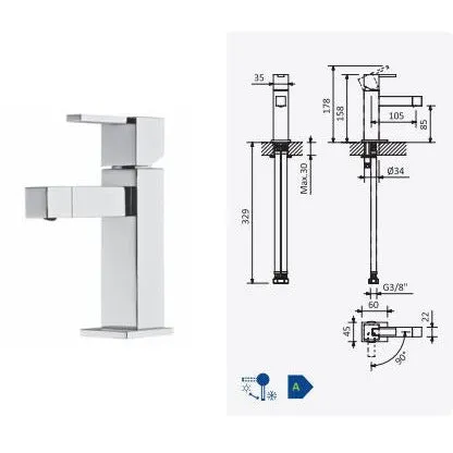 Escudo Single-lever Bidet Mixer tap, chrome