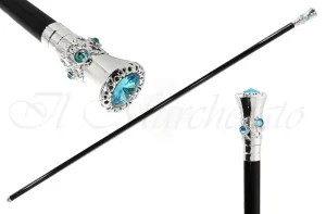 Fine Walking Sticks - Aquamarine Swarovski Strass