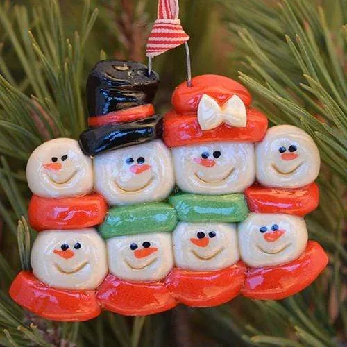 Frosty Family Christmas Ornament (Large Family)