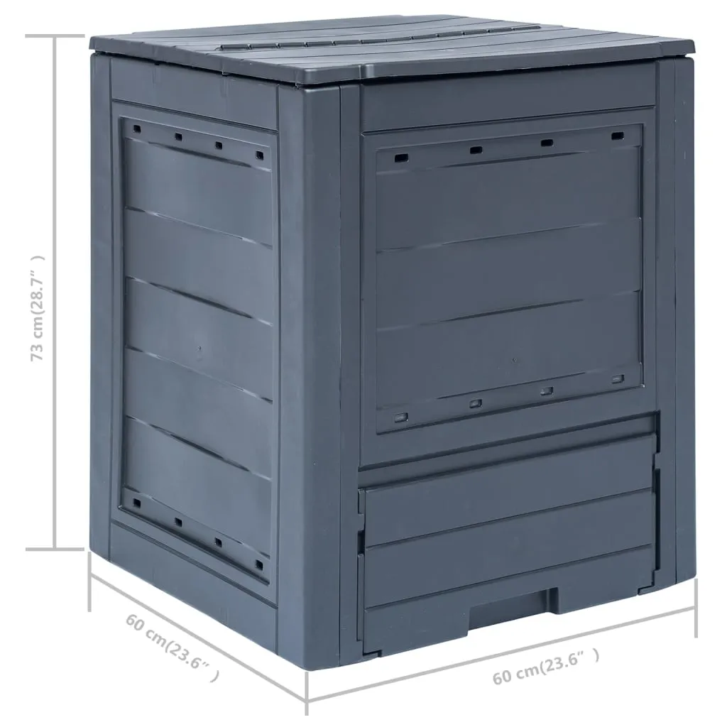 Garden Composters 2 pcs Grey 60x60x73cm 520 L