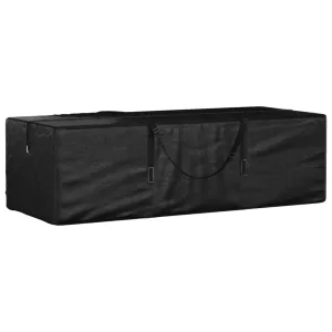 Garden Cushion Storage Bag Black 135x40x55 cm Polyethylene