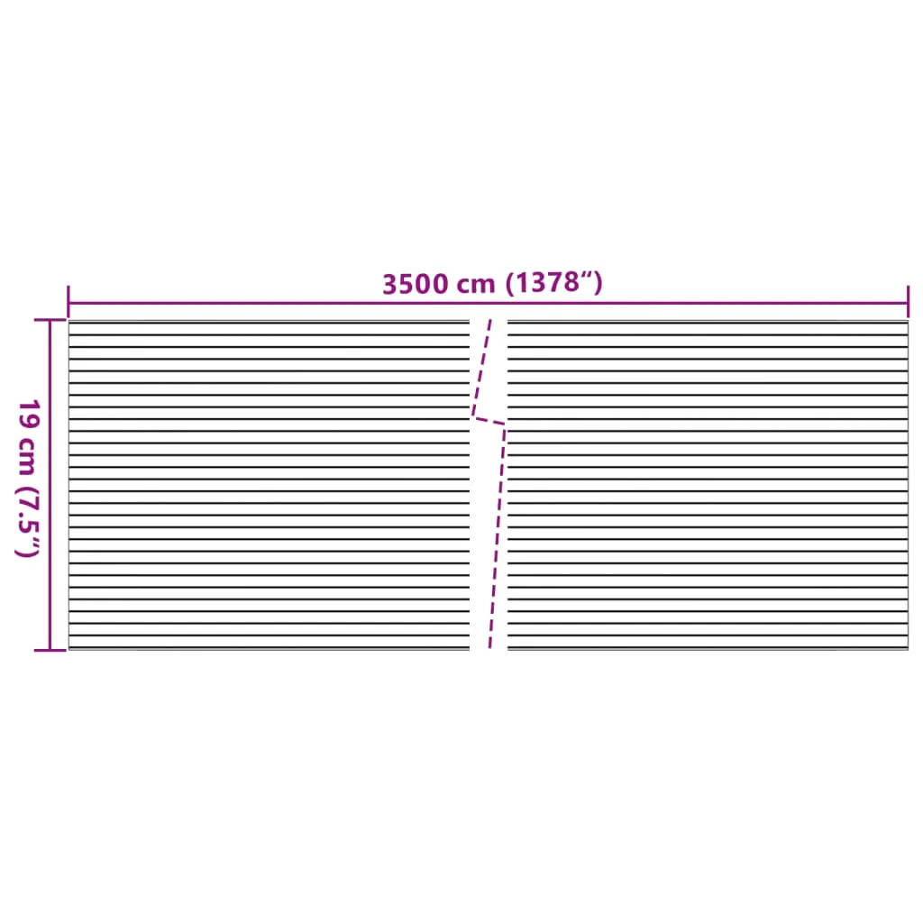 Garden Privacy Screen Coarse Stone Look Beige 35x0.19 m PVC