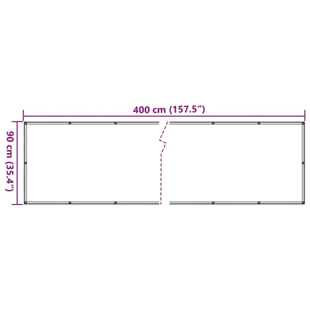 Garden Privacy Screen Cream 400x90 cm PVC