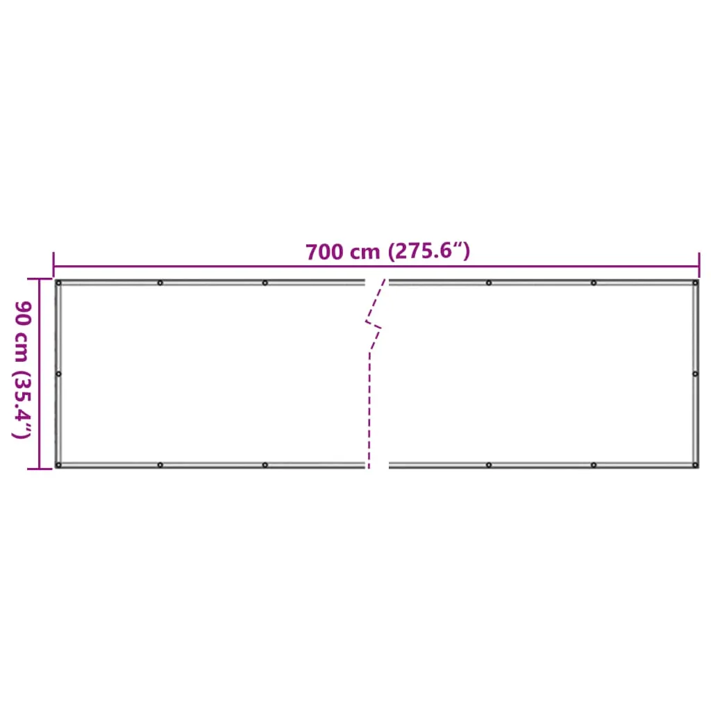 Garden Privacy Screen Cream 700x90 cm PVC