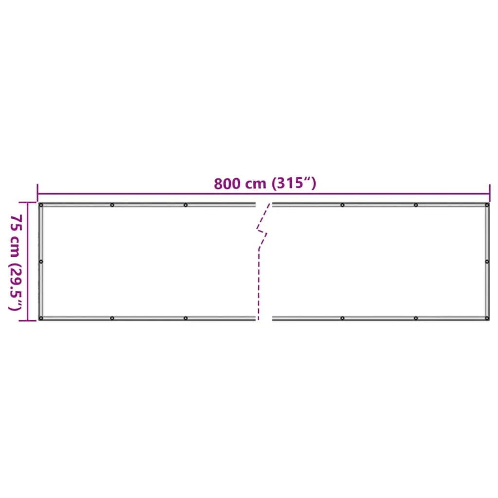 Garden Privacy Screen Cream 800x75 cm PVC