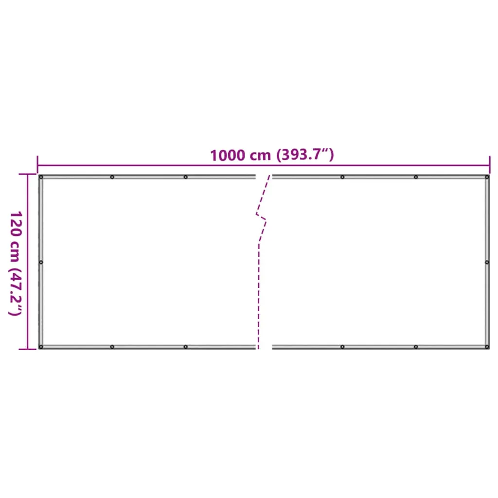 Garden Privacy Screen Plant Look Green 1000x120 cm PVC