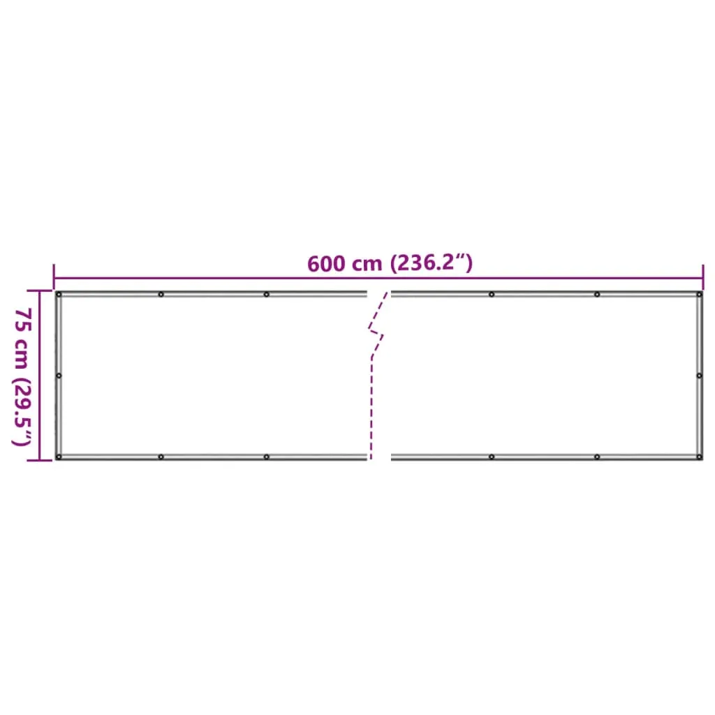 Garden Privacy Screen Stone Look 600x75 cm PVC